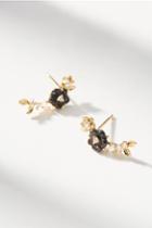 Anthropologie Painted Florals Climber Earrings