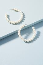 Lele Sadoughi Adorned Pearl Hoop Earrings