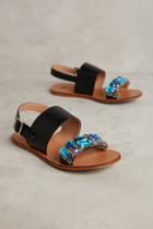 Vanessa Wu Embellished Slingback Sandals