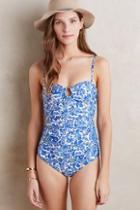 Anthropologie Ruched Seaside Maillot