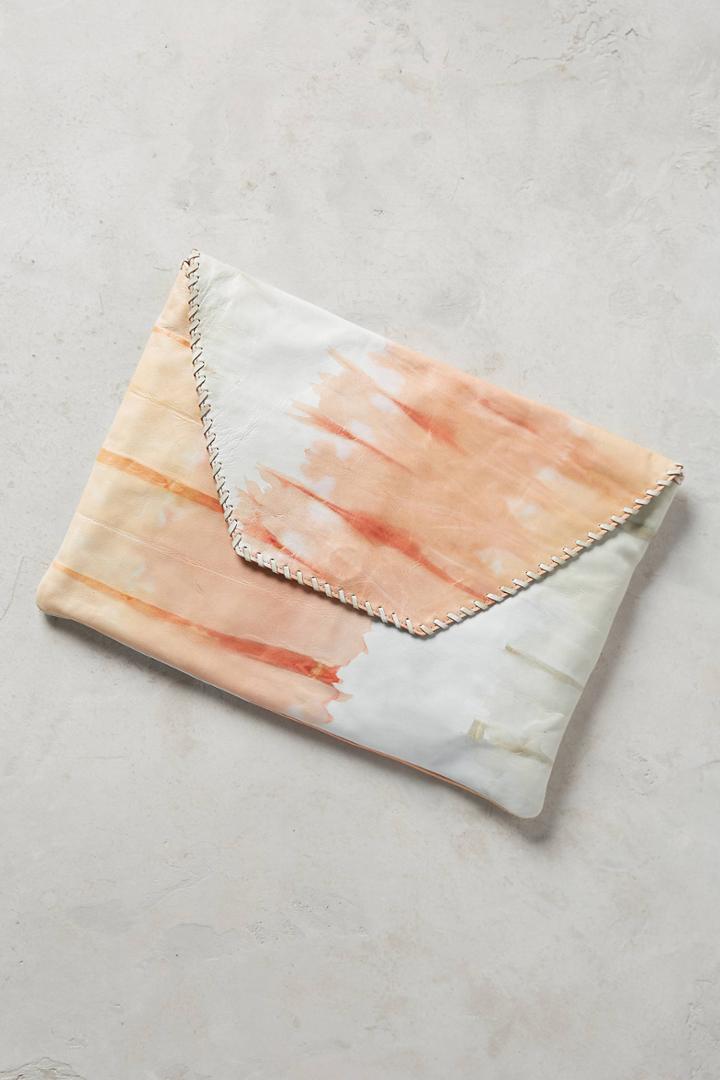 Anthropologie Shibori Whipstitchch Clutch