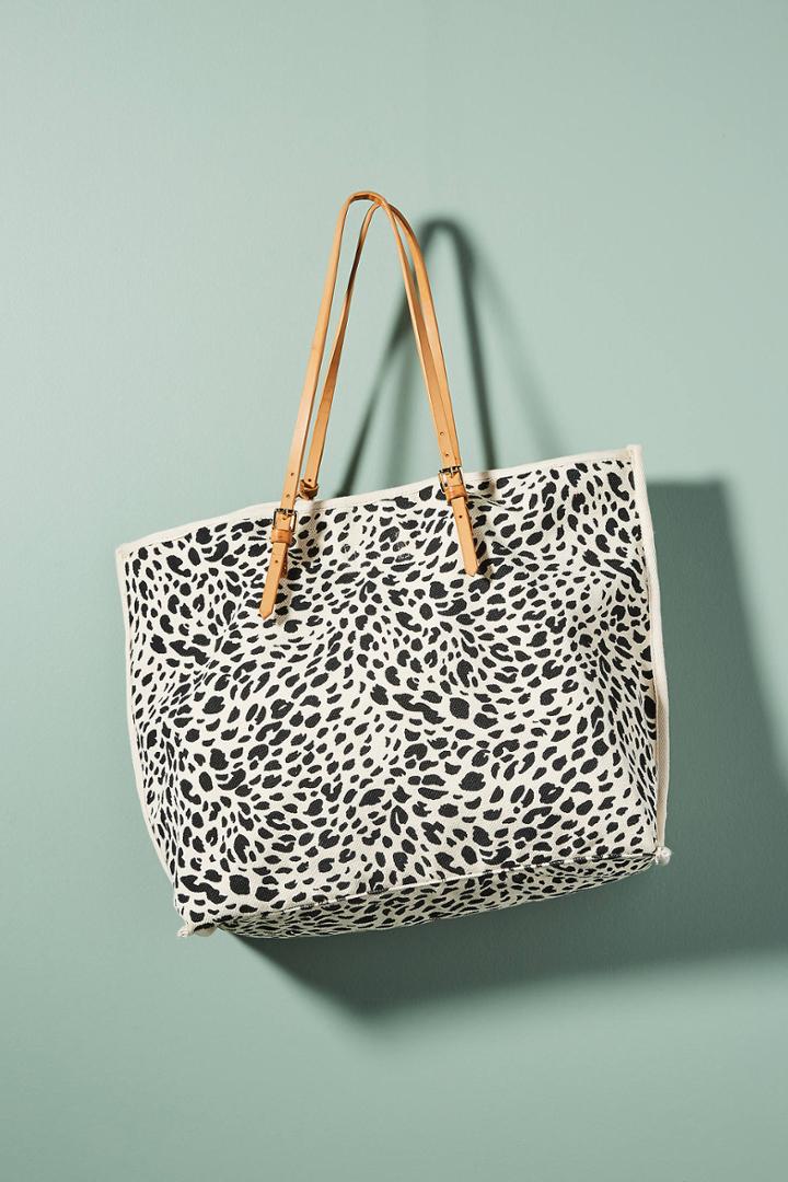 Anthropologie Leopard-printed Tote Bag