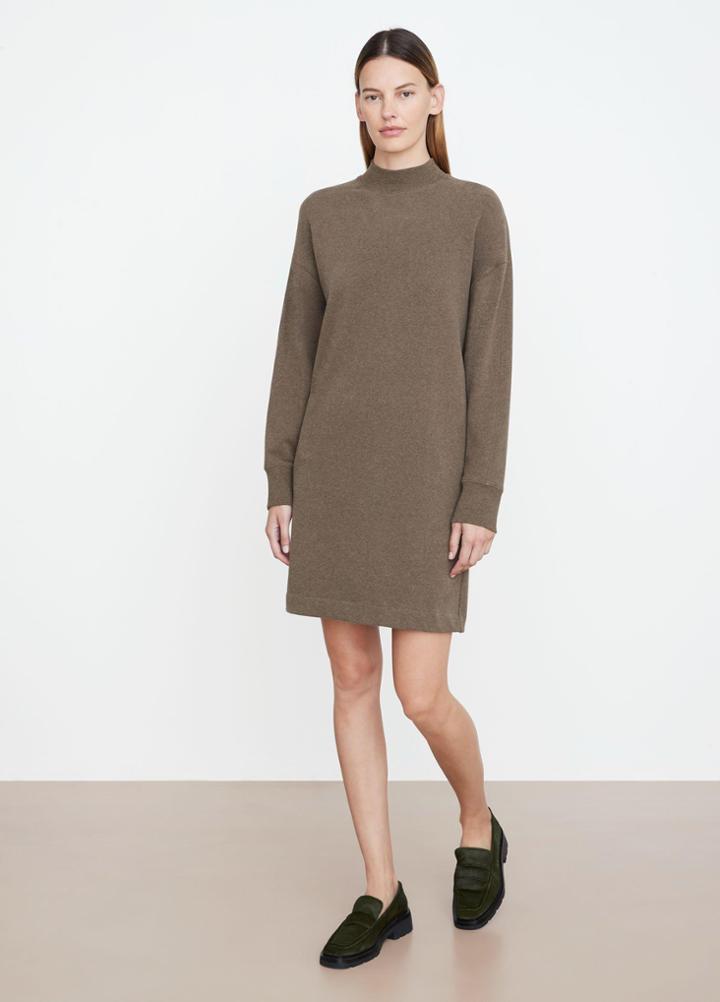 Vince French Terry Long Sleeve Sweatshirt Dress