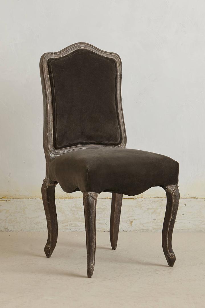 Anthropologie Velvet Beatrix Dining Chair