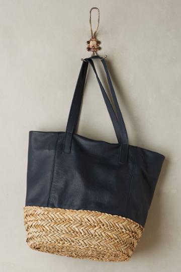 Ann Kurz Aviva Raffia Tote Bag