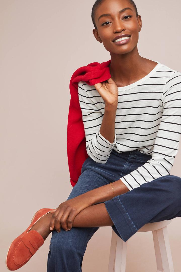 Anthropologie Helm Striped Top