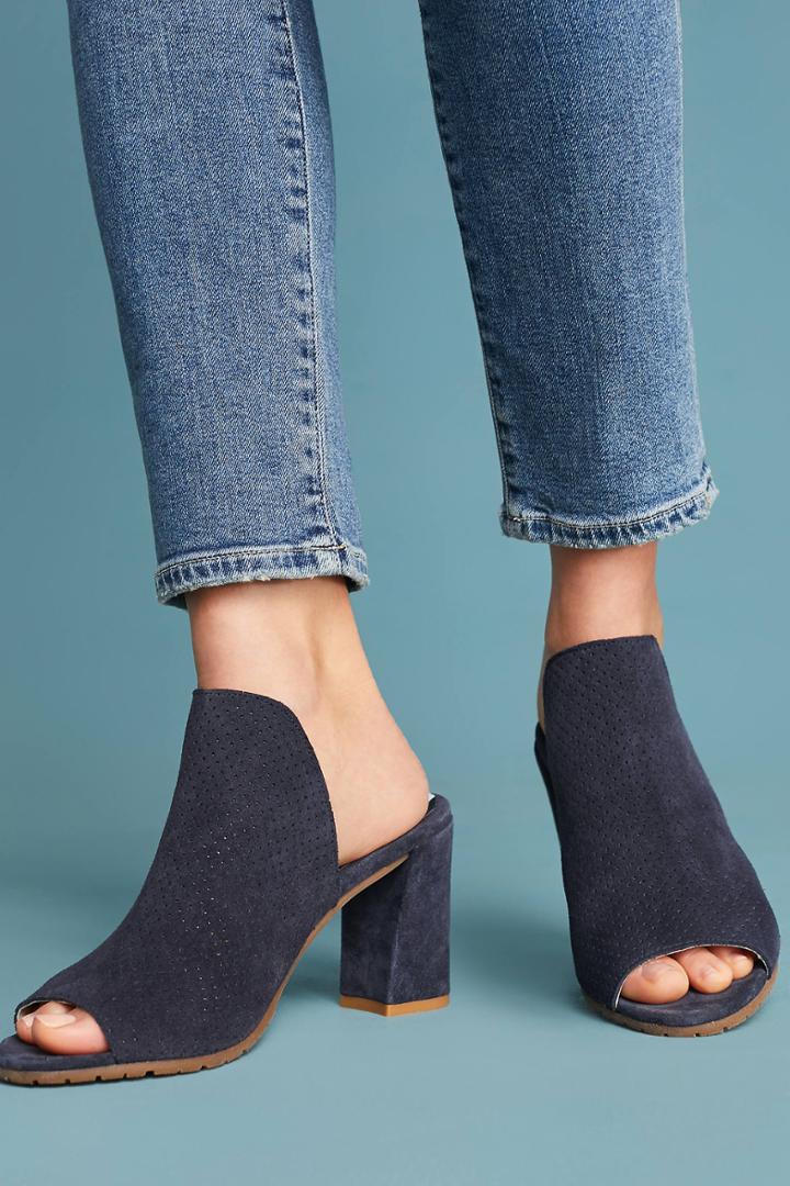 Matt Bernson Garde Perforated Heeled Mules