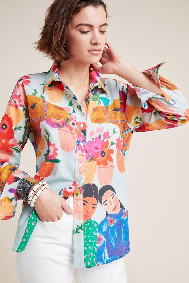 Carolina K Camel Buttondown