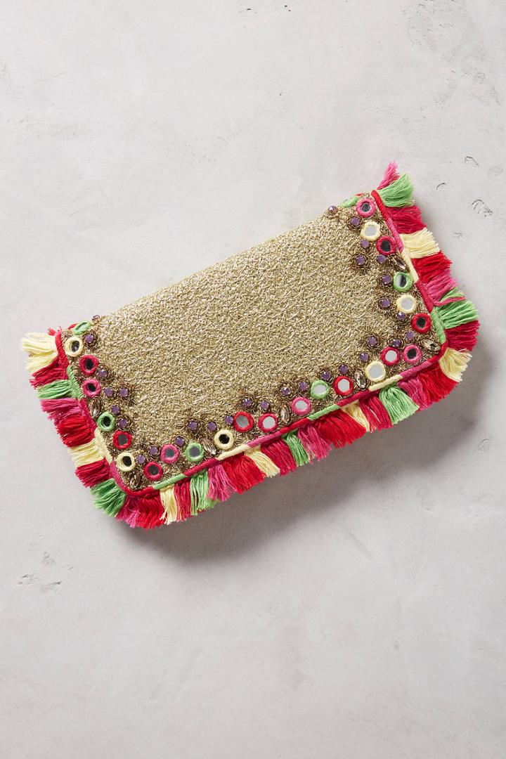 Mintsa Nest Fringe Clutch