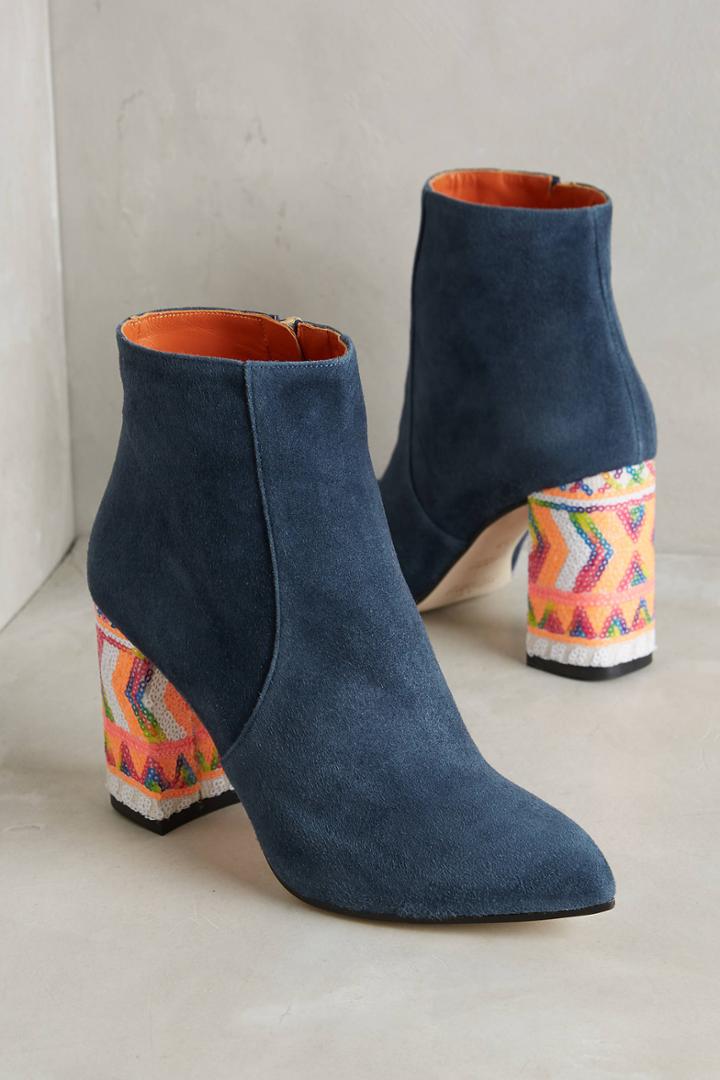 Bams Ely Sequined-heel Boots