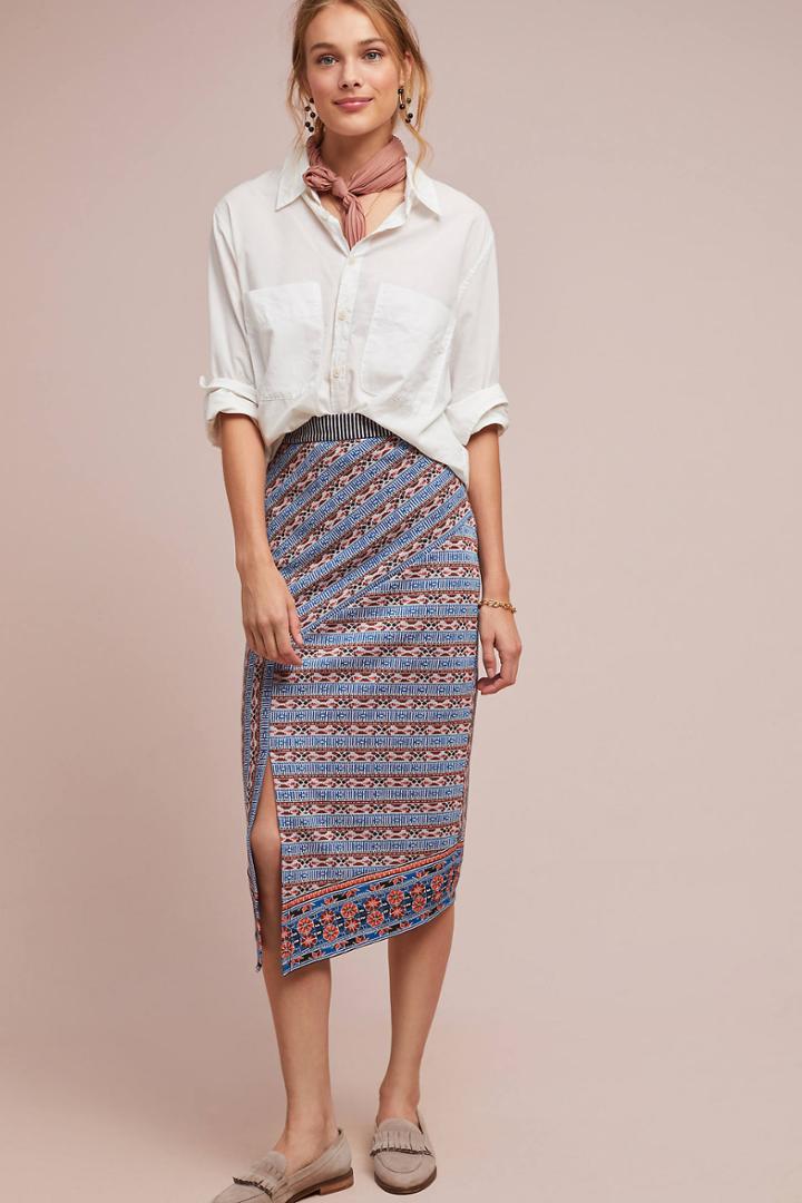 Akemi + Kin Striped Splendor Pencil Skirt