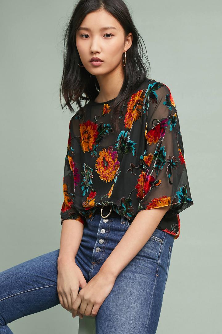 Ottod'ame Arles Velvet Blouse