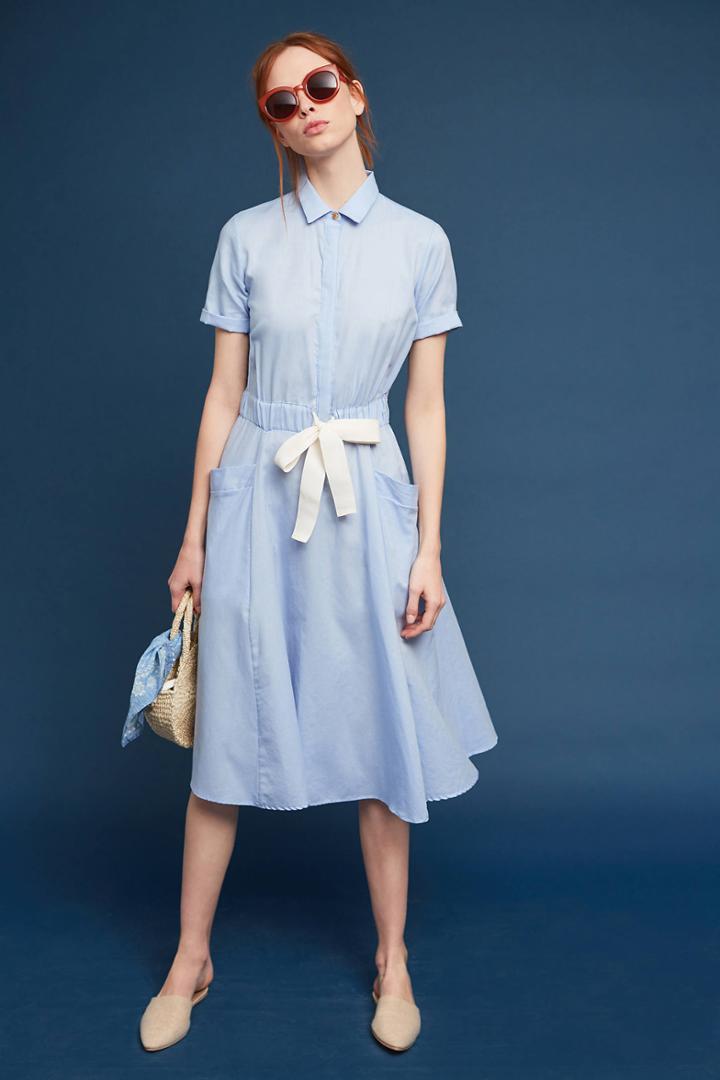 Ottod'ame Delrey Tie-waist Shirtdress