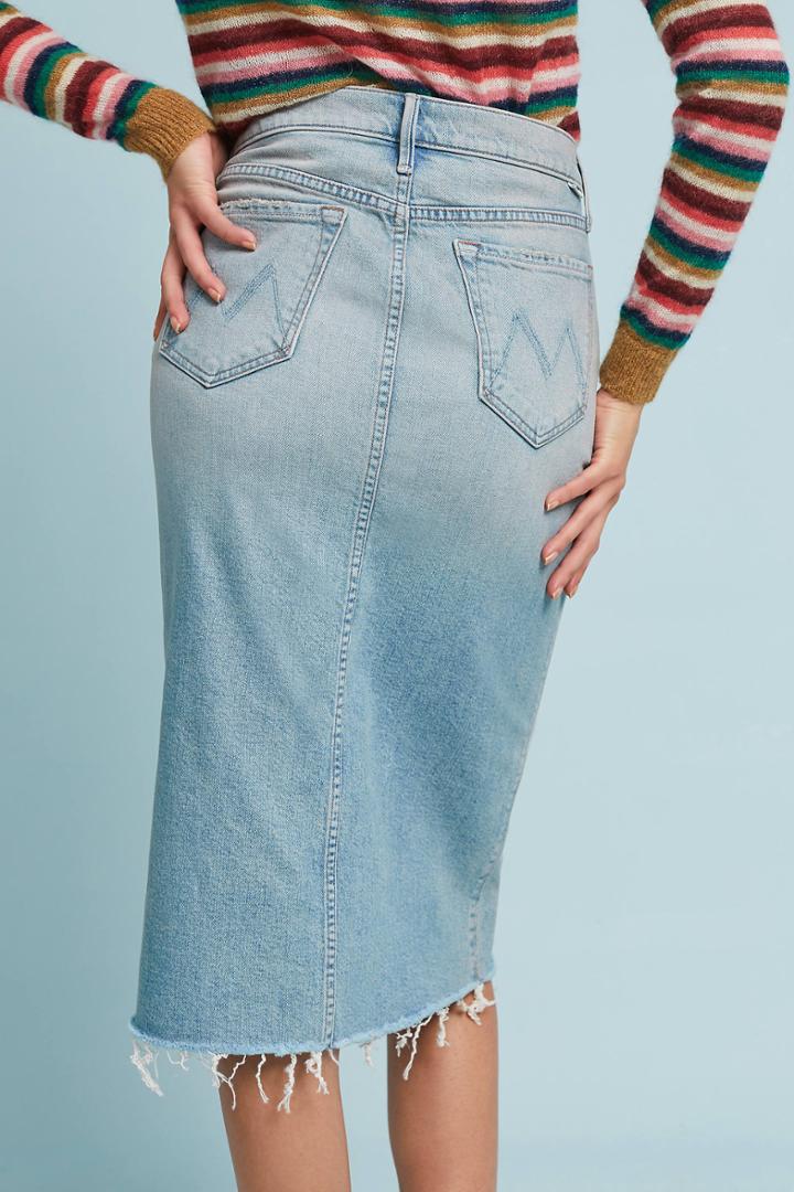 Mother Mother Frayed Denim Skirt