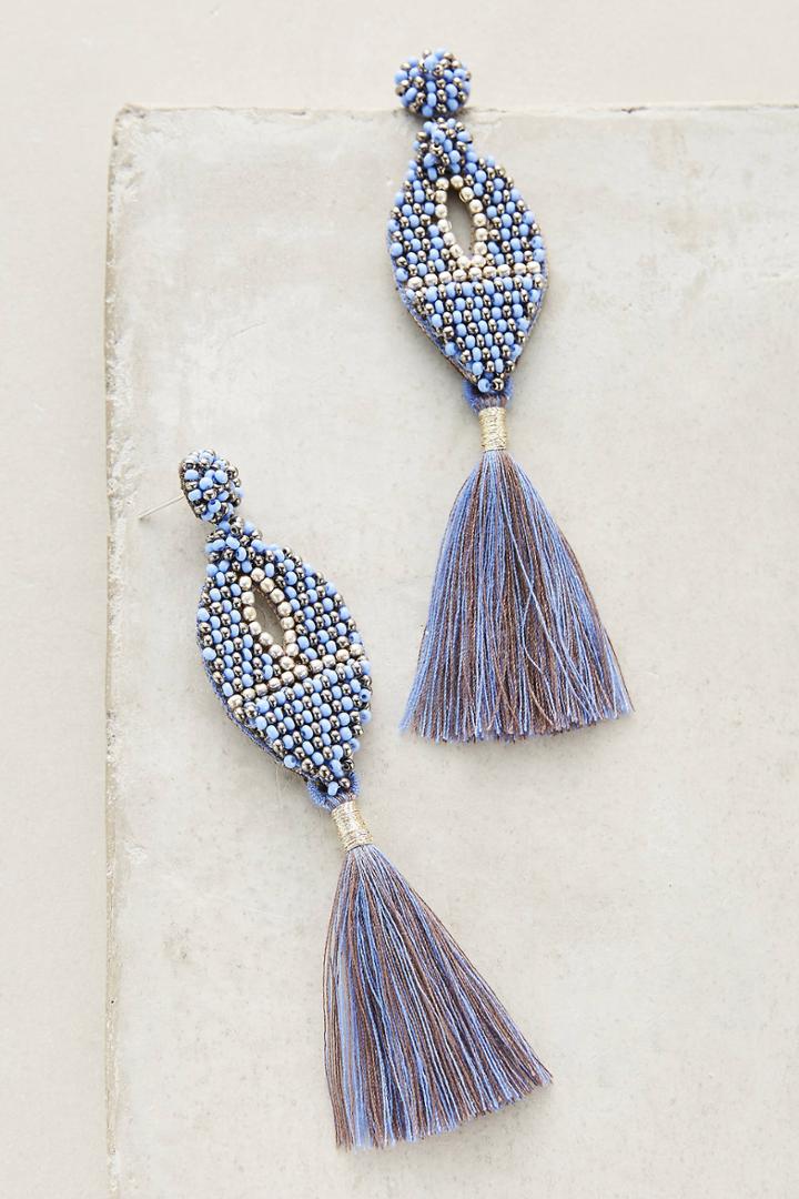 Deepa Ekta Statement Fringe Drop Earrings