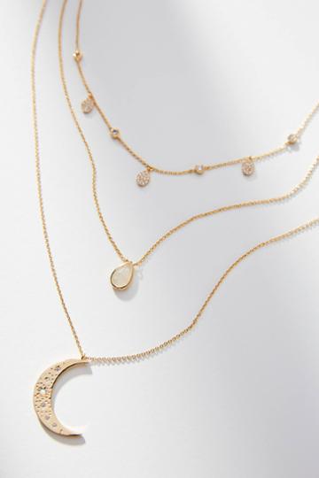 Anthropologie Over The Moon Layered Necklace