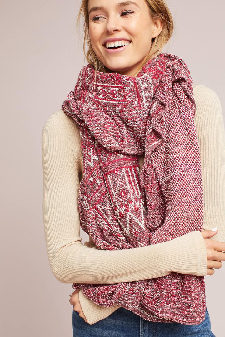 Cecilia Prado Susie Ruffled Metallic Scarf