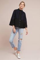 Field Flower Laced Bell-sleeve Sweater Jacket