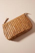 Anthropologie Woven Leather Clutch