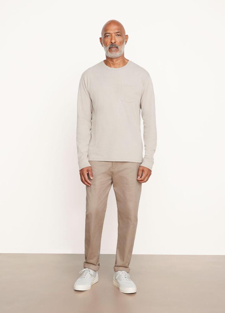 Vince Sueded Jersey Long Sleeve Crew Neck T-shirt