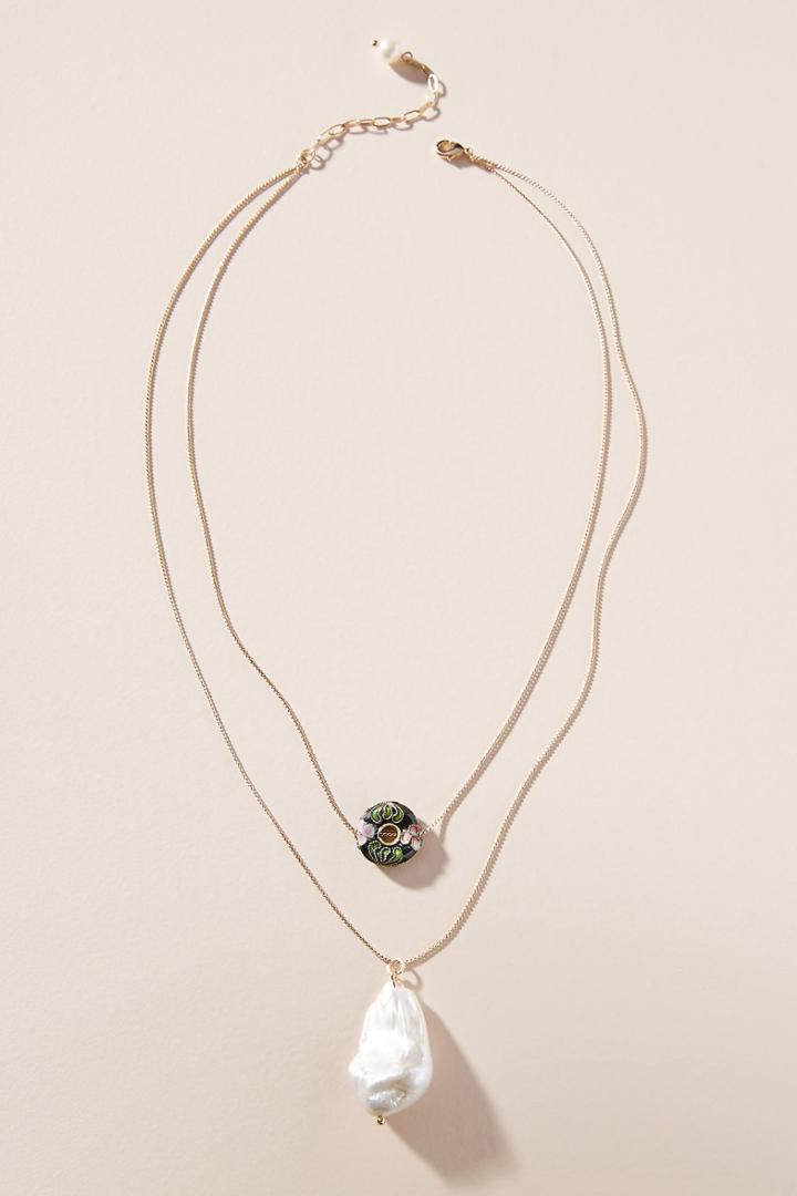 Anthropologie Aggie Pearl Necklace