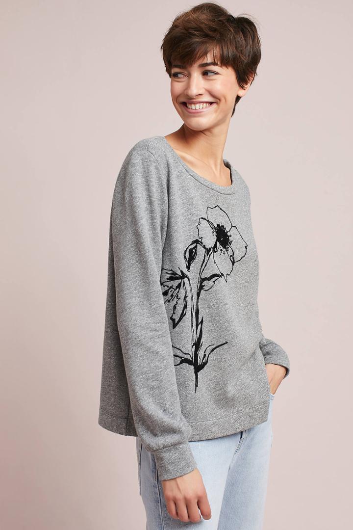 T.la Printed Crew Neck Sweatshirt