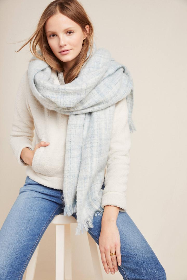 Anthropologie Whittaker Plaid Scarf
