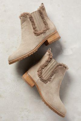Miss Albright Trimmed Chelsea Boots Taupe