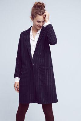Harlyn Pinstripe Knit Oversized Blazer