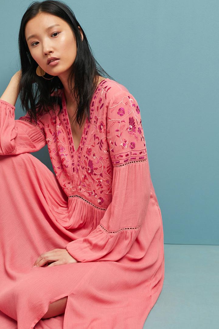 Bl-nk Ibneva Embroidered Maxi Dress