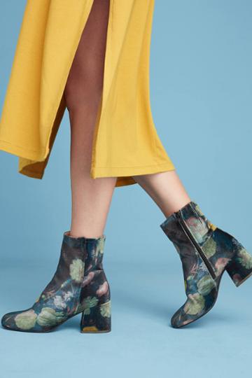 Miss L Fire Jeanie Floral Velvet Boots