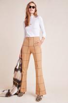 Anthropologie Wiley Windowpane Bootcut Trousers