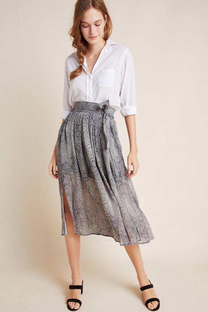 Maeve Annette Tied Midi Skirt