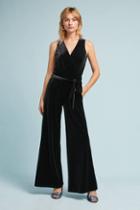Drew Mila Cross-front Velvet Jumpsuit