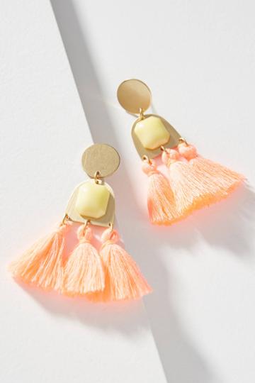 David Aubrey Neon Tassel Drop Earrings