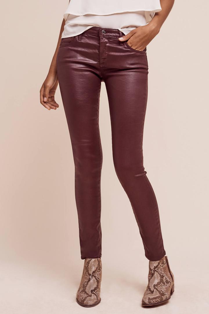 Anthropologie Ag Leatherette Low-rise Legging Ankle Jeans