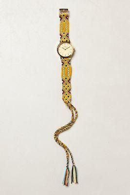 Anthropologie Girasoles Woven Watch