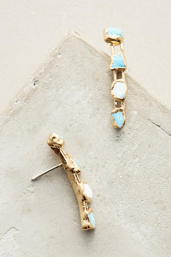 Anthropologie Climbing Turquoise Earrings