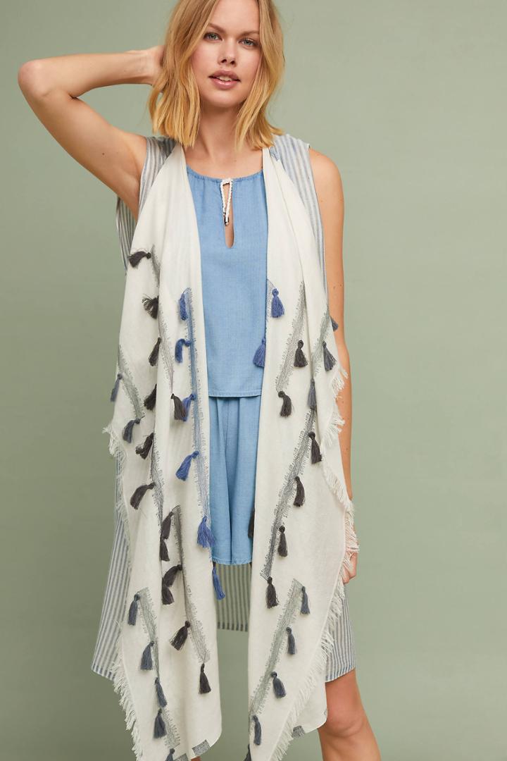 Anthropologie Mixed Graphic Vest