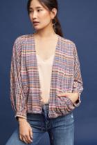 Akemi + Kin Plaid Tie-hem Cardigan