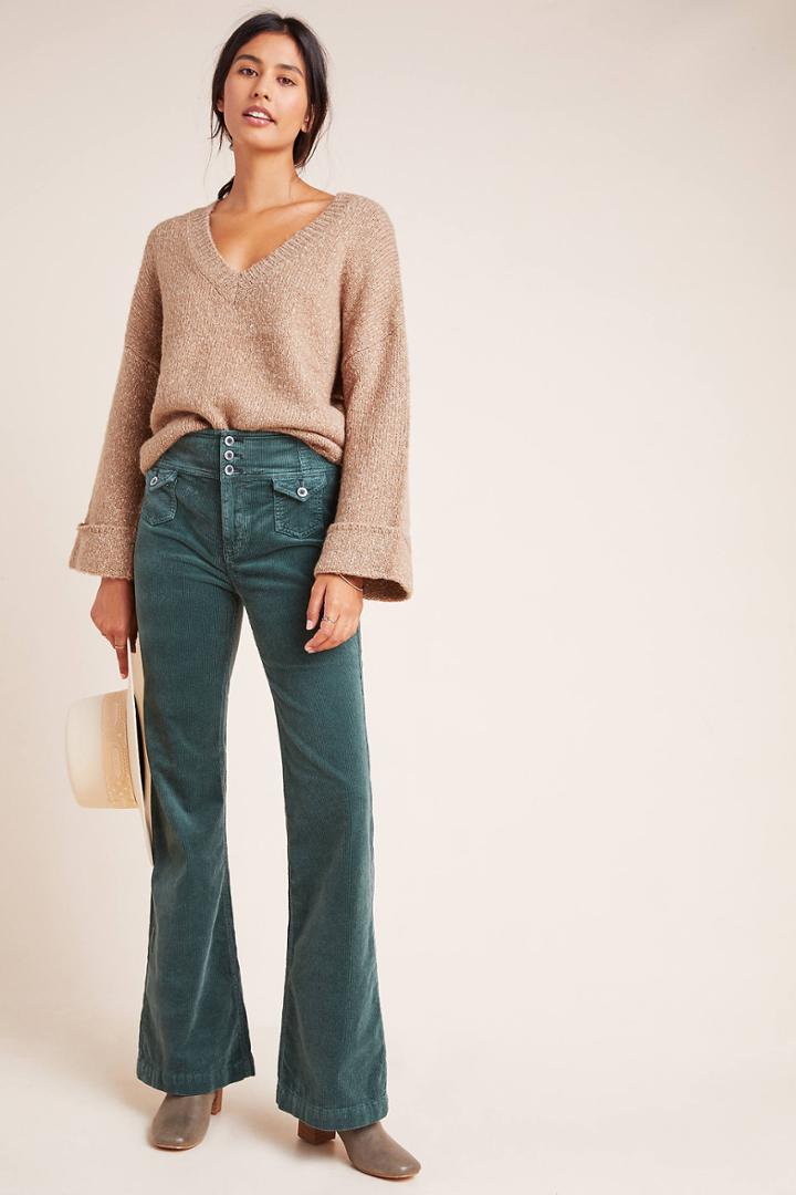 Pilcro And The Letterpress Pilcro High-rise Bootcut Corduroy Pants