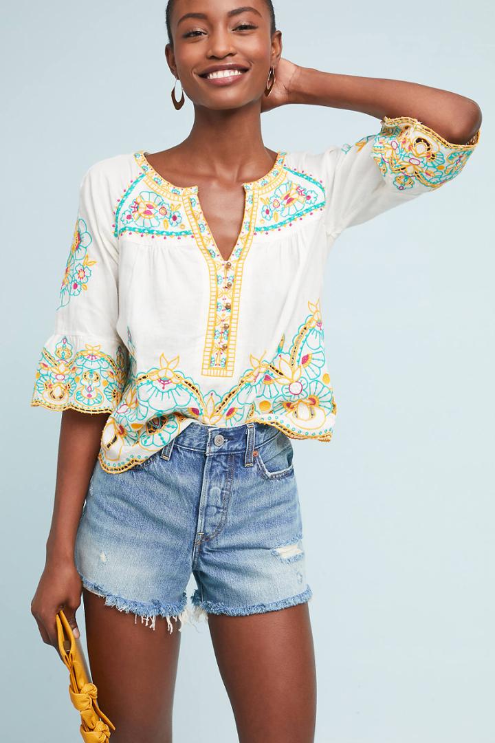 Akemi + Kin Bisbee Embroidered Top