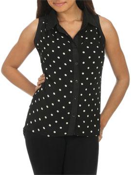 Polka Dot Button Tunic