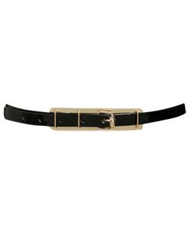 Pantent Leather Skinny Belt