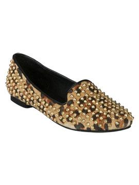 Studded Leopard Loafer