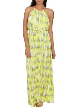 Citron Halter Maxi Dress