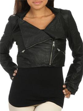 Cropped Moto Jacket