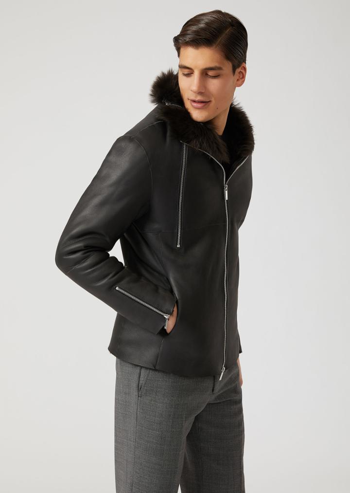 Emporio Armani Leather Jackets - Item 59141824