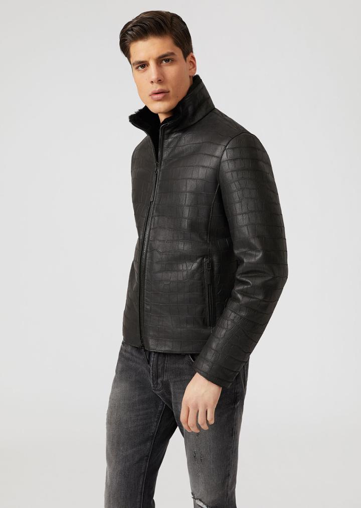 Emporio Armani Leather Jackets - Item 59141823