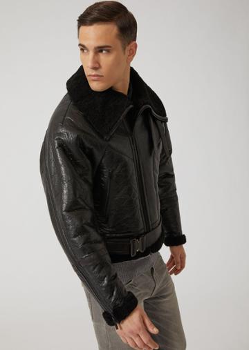 Emporio Armani Leather Jackets - Item 35383956